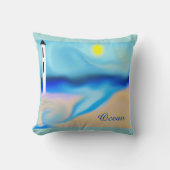 Beach Throw Pillow クッション (正面)