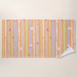 Beach Towel – Baby Joy & Creatures Pastel Animal  ビーチタオル