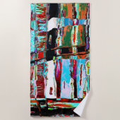 Beach Towel – Collapse Reflection Abstract Design ビーチタオル (正面)