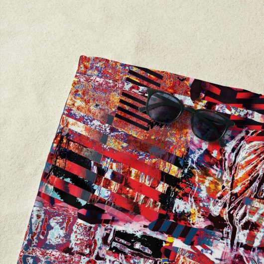 Beach Towel – Fragmented Pulse ビーチタオル (インサイチュ)