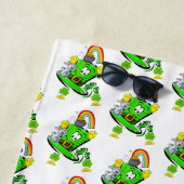 Beach Towel Happy St. Patrick's Day Rabbit ビーチタオル (インサイチュ)