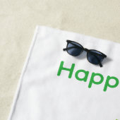 Beach Towel Happy St. Patrick's Day Rabbit ビーチタオル (インサイチュ)