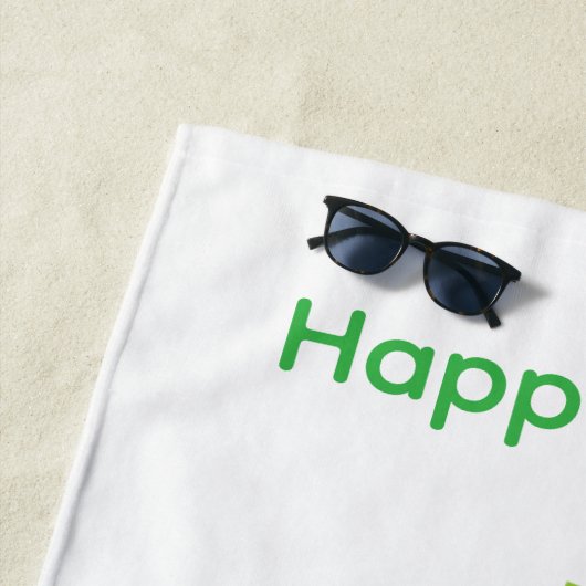 Beach Towel Happy St. Patrick's Day Rabbit ビーチタオル (インサイチュ)