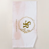 Beach towel, Monogrammed, Wedding gift ビーチタオル (正面)