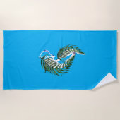 Beach Towel NZ Aotearoa Fern Design ビーチタオル (正面)