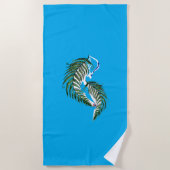 Beach Towel NZ Aotearoa Fern Design ビーチタオル (正面)