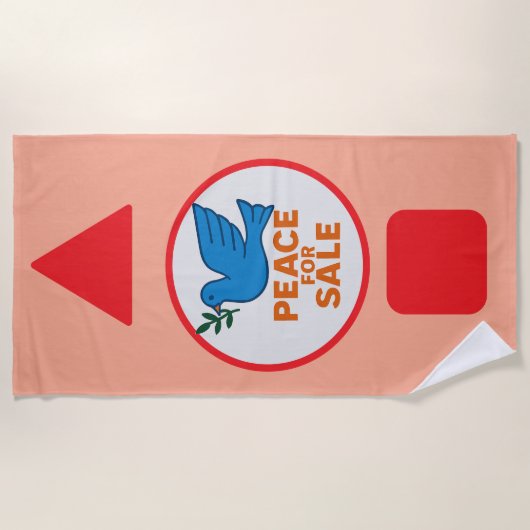 Beach Towel , Peace theme designed Beach towel ビーチタオル (正面)
