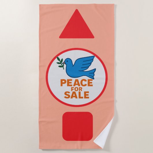 Beach Towel , Peace theme designed Beach towel ビーチタオル (正面)