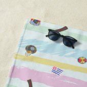 Beach Towel – Sports & Stripes Pastel Racing  ビーチタオル (インサイチュ)