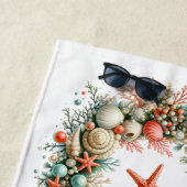 Beach Towel-Tropical Christmas Beach Towel ビーチタオル (インサイチュ)