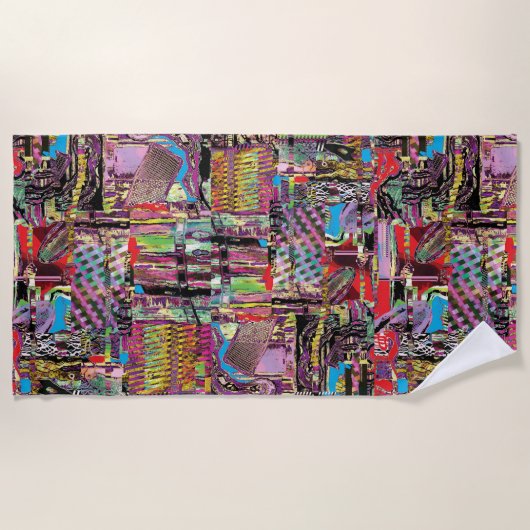 Beach Towel – Urban Fractals ビーチタオル (正面)