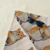 Beach Towel with yellow hamster ビーチタオル (インサイチュ)