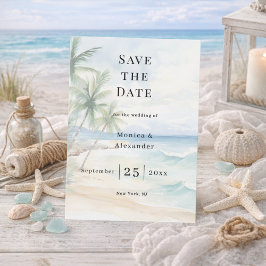 Beach tropical destination wedding セーブザデート