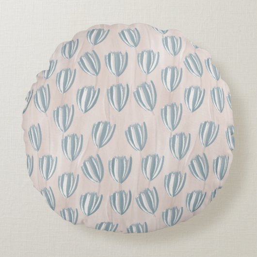 Beach Tulips Round Pillow ラウンドクッション (正面)