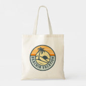 Beach vacation logo on tote bag トートバッグ (裏面)