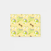 Beach vacay pattern with sunglasses and sun hat ポストイット (正面)