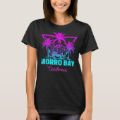 Beach Vaporwave Vacation Souvenir Morro Bay Tシャツ (正面)