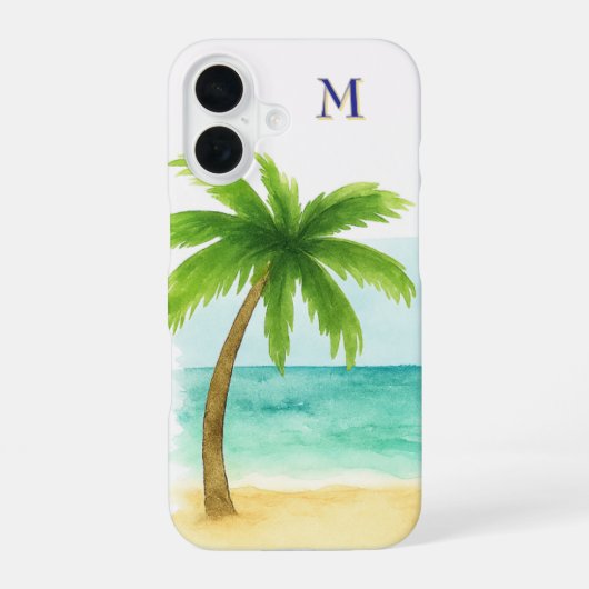 Beach Vibe Palm Tree  iPhone 16ケース (裏面)