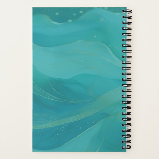 Beach Vibe Sunset Personalized Spiral Notebook ノートブック (裏面)