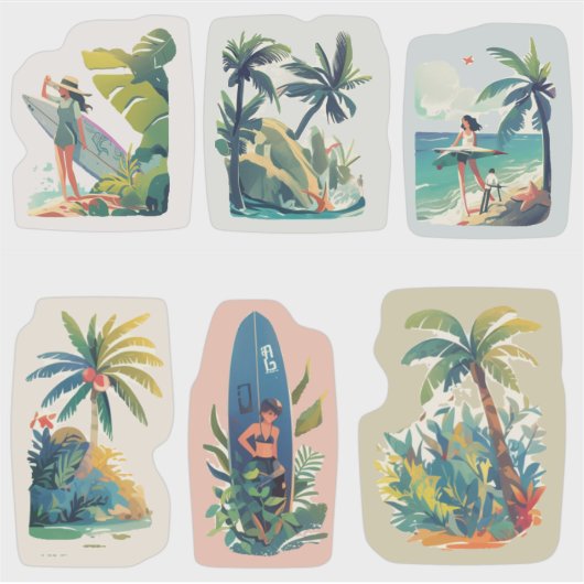 Beach Vibes シール (正面)