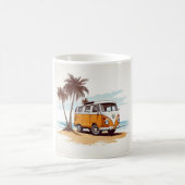  Beach Vibes Kombi Mug - Retro Surfing Serenity コーヒーマグカップ (中央)