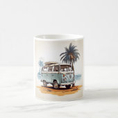  Beach Vibes Kombi Mug - Retro Surfing Serenity コーヒーマグカップ (中央)