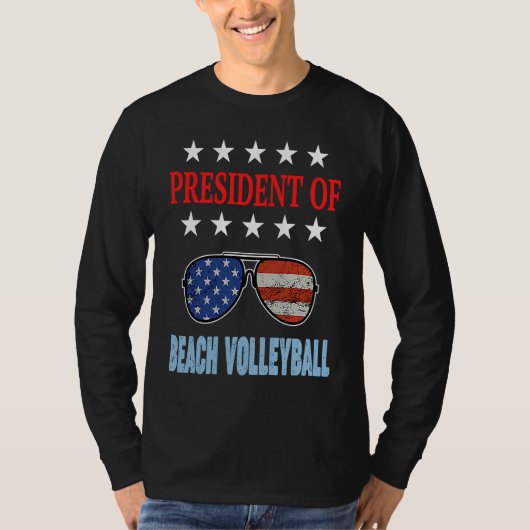 Beach Volleyball Accessories  USA Flag Beach Sayin Tシャツ (正面)