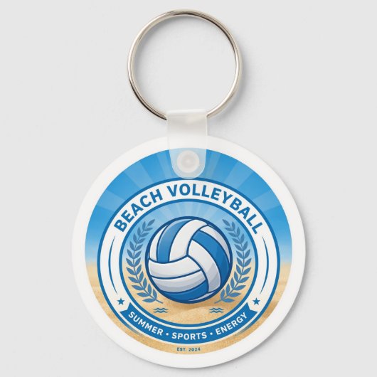 Beach Volleyball Summer Keychain キーホルダー (正面)