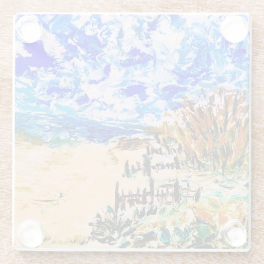 Beach Walk, Glass Coaster ガラスコースター (裏面)