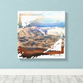 Beach Waves Blue  キャンバスプリント (インサイチュ (ウッドフロア))