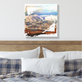 Beach Waves Blue  キャンバスプリント (インサイチュ (寝室))