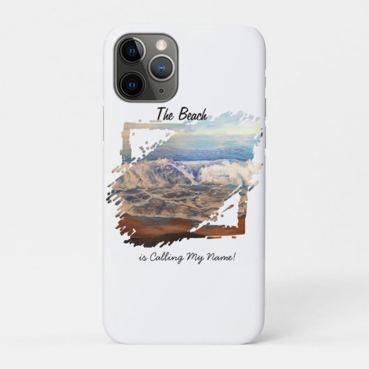 Beach Waves Blue Personalize Case-Mate iPhoneケース (裏)