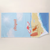 Beach Way by the Water, Name, Parasol, Chair ビーチタオル (正面)