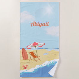 Beach Way by the Water, Name, Parasol, Chair ビーチタオル