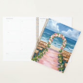 Beach Wedding Aisle Floral Watercolor プランナー手帳 (ディスプレー)
