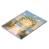 Beach Wedding Arch Floral Watercolor ノートブック (左側)