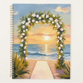 Beach Wedding Arch Floral Watercolor プランナー手帳