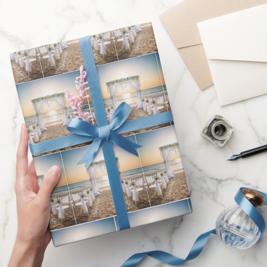 Beach Wedding Arch With Sunset Sky ラッピングペーパー (ギフト)