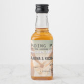 Beach Wedding Boarding Pass Romantic  リキュールボトルラベル (正面)