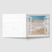 Beach Wedding Hearts in Window  ゲストブック (全面)