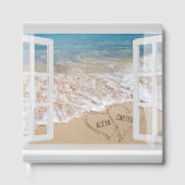 Beach Wedding Hearts in Window  ゲストブック (正面)