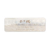 Beach Wedding Invitation Seaside/Oceanside Wedding ラベル (正面)