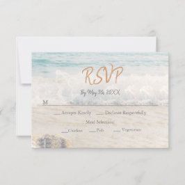 Beach Wedding Invitation Seaside/Oceanside Wedding 出欠カード