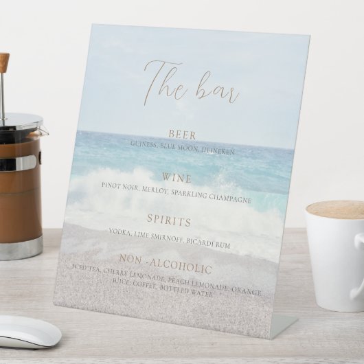 Beach Wedding Invitation Seaside/Oceanside Wedding 台座サイン (インサイチュ)