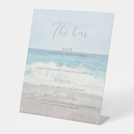Beach Wedding Invitation Seaside/Oceanside Wedding 台座サイン (正面)