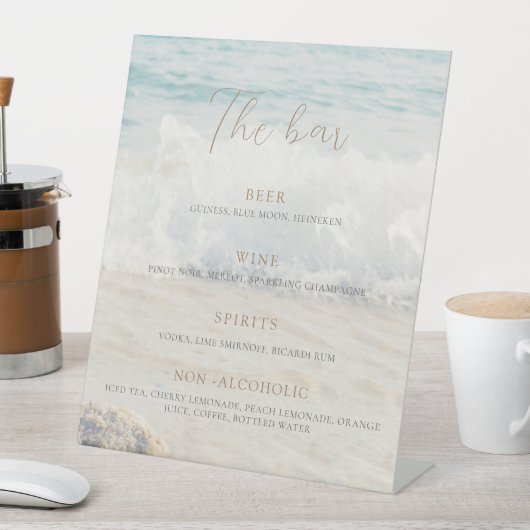 Beach Wedding Invitation Seaside/Oceanside Wedding 台座サイン (インサイチュ)