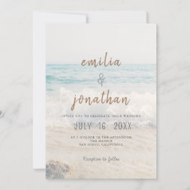 Beach Wedding Invitation Seaside/Oceanside Wedding 招待状
