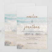 Beach Wedding Invitation Seaside/Oceanside Wedding 招待状 (正面/裏面)