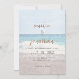 Beach Wedding Invitation Seaside/Oceanside Wedding 招待状