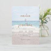 Beach Wedding Invitation Seaside/Oceanside Wedding 招待状 (スタンド正面)